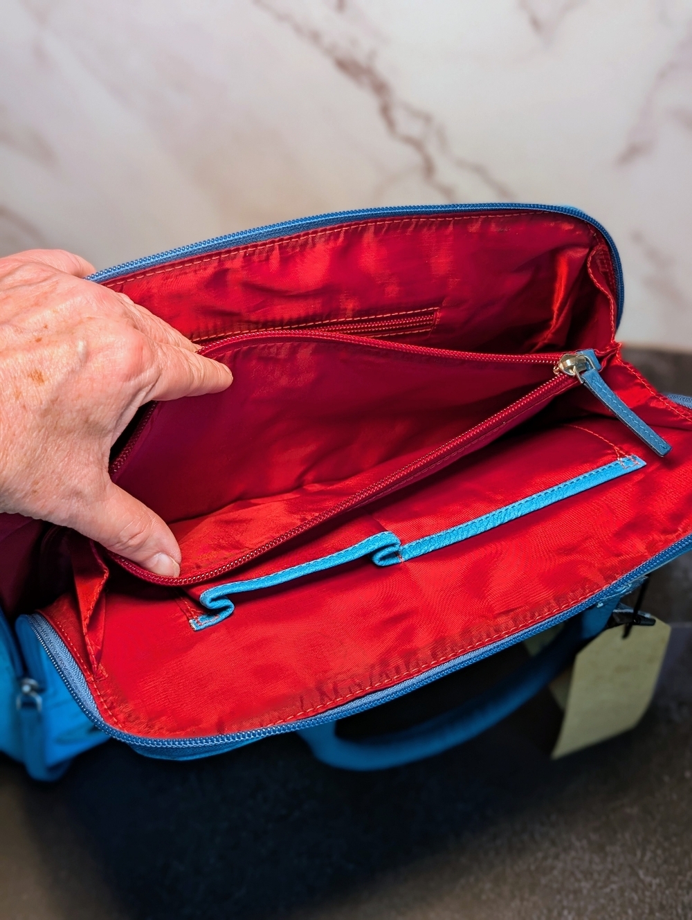 Sukriti Hand-Painted Swan Leather Handbag - Picture 7 of 10